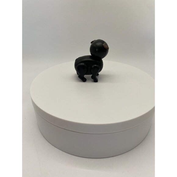 Vintage 70s Fisher-Price Play Family Farm Animal Black Pig Toy - Pig Figurine - Picture 4 of 7